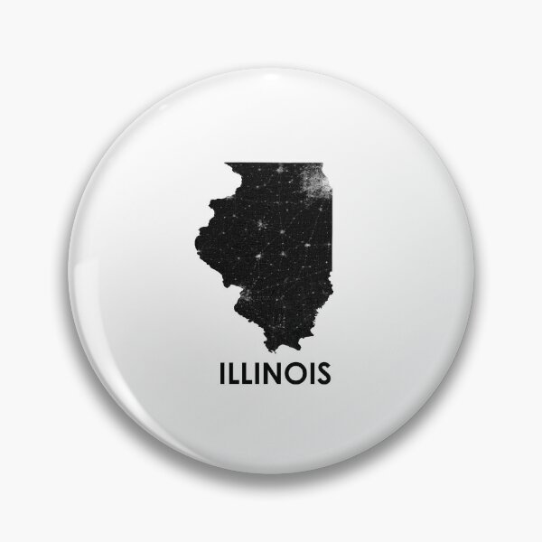 Item preview, Illinois Street map art designed and sold by AmazingMapArt.