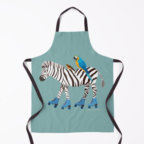 Item preview, Roller skating Zebra with Bird Friends designed and sold by OstarasAttic.