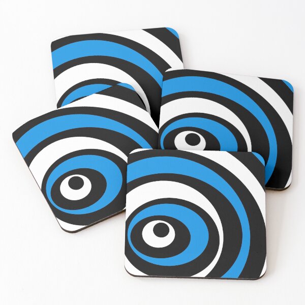 Item preview, Abstract pattern - blue, black and white. designed and sold by K.S ART.