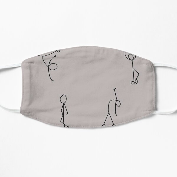 Stick figure dancing Flat Mask