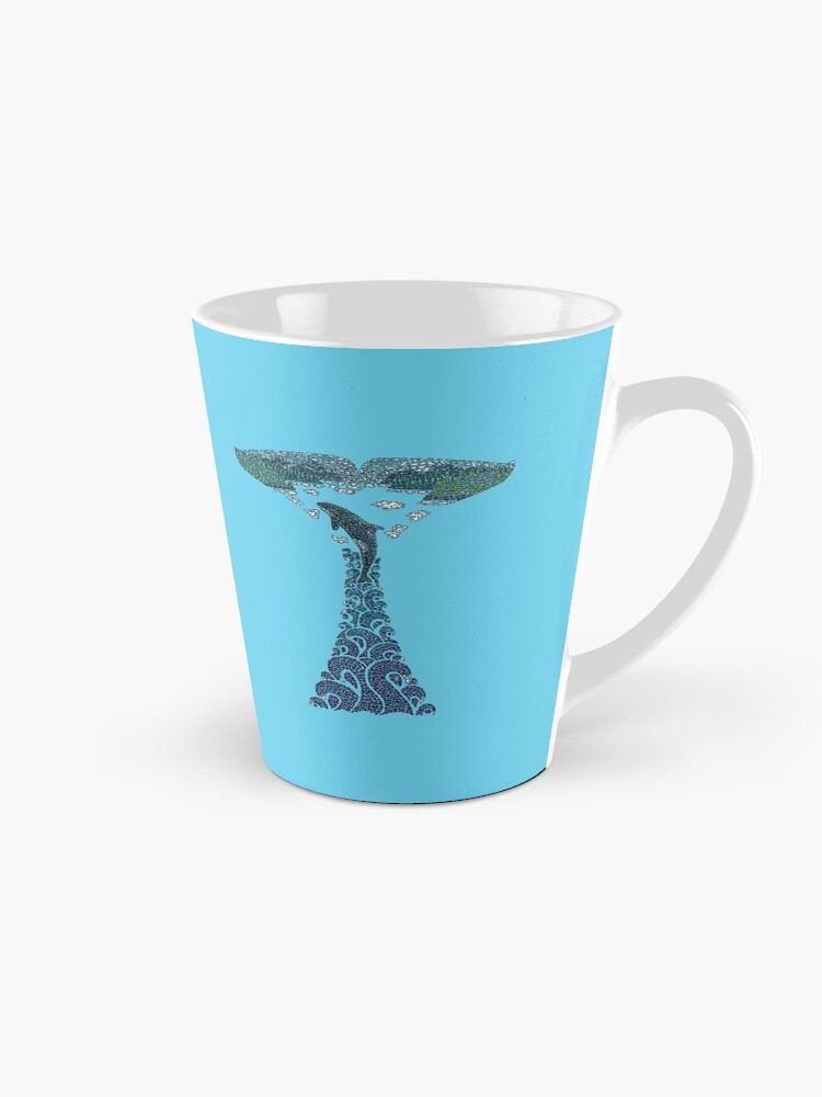Thumbnail 1 of 4, Coffee Mug, Orca whale tail illustration designed and sold by CandyMedusa.