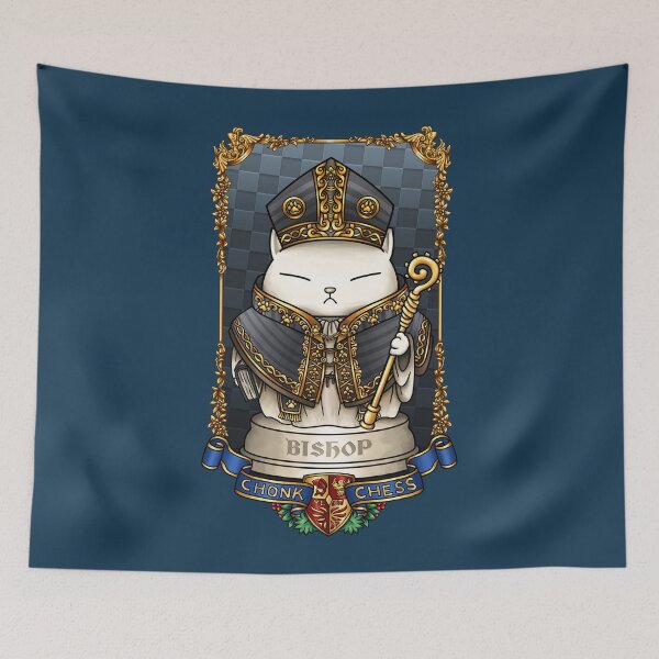 Item preview, Medieval Cat Chess Bishop designed and sold by Takeda-art.