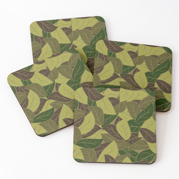 Item preview, camo green leaves pattern designed and sold by cutecrazytshirt.