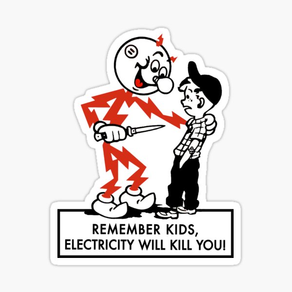 Reddy kilowatt warning 4 Sticker