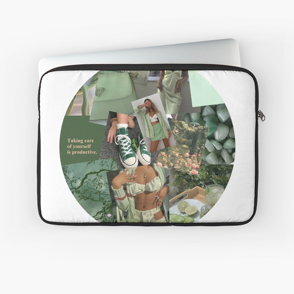 Sage green aesthetic collage Laptop Sleeve for Sale by SarahMiller2