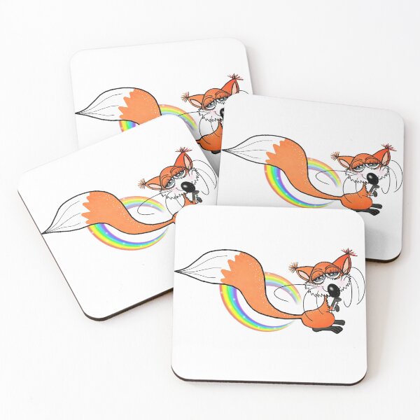 Item preview, Rainbow Fox  designed and sold by Shirley cute art .