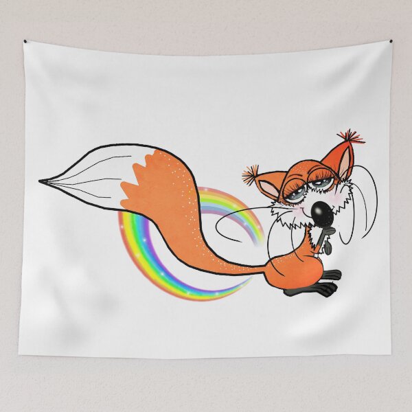 Item preview, Rainbow Fox  designed and sold by Shirley cute art .