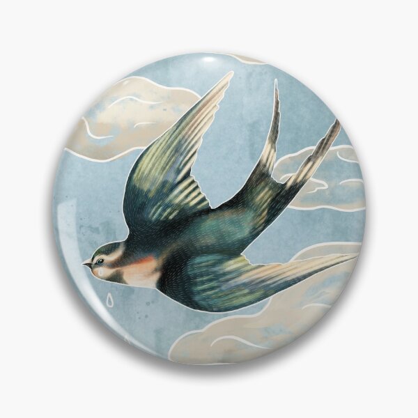 Item preview, Flying swallows birds (variation for light background) designed and sold by Sitenkovamary.