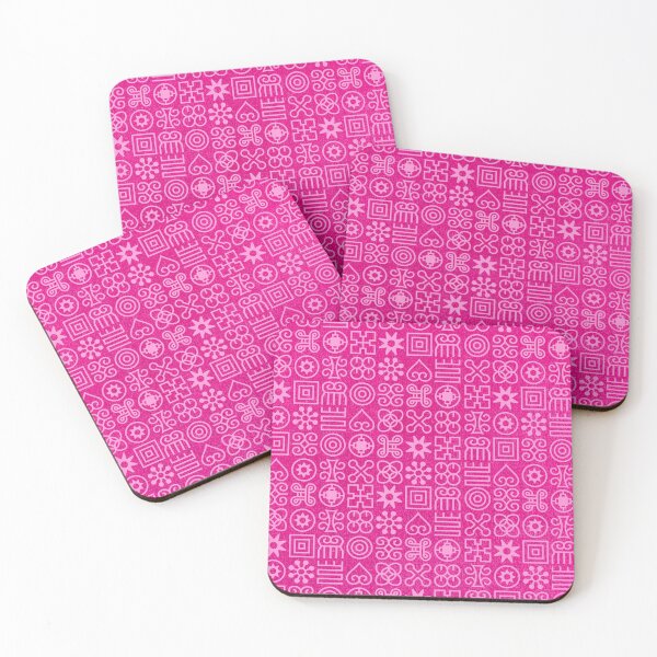 Item preview, Multi-Pattern Afri-Aztec Hot Pink Fabric Textured Effect Boho Aesthetics [#161] designed and sold by AfriStyleUK.