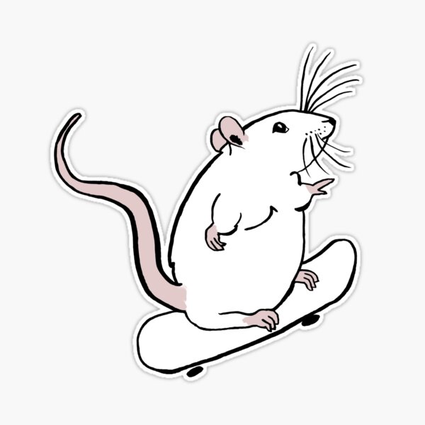 Deadlift Rat Sticker for Sale by teaandink