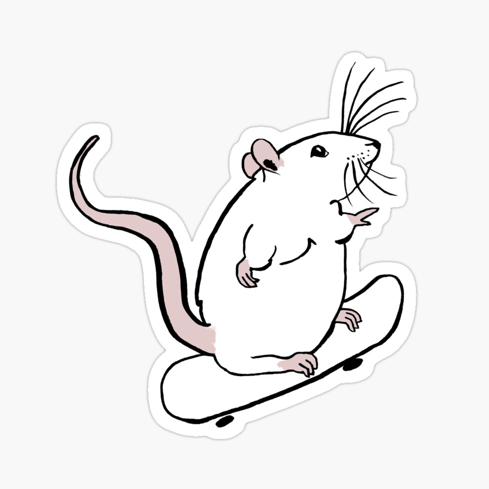 Deadlift Rat Sticker for Sale by teaandink