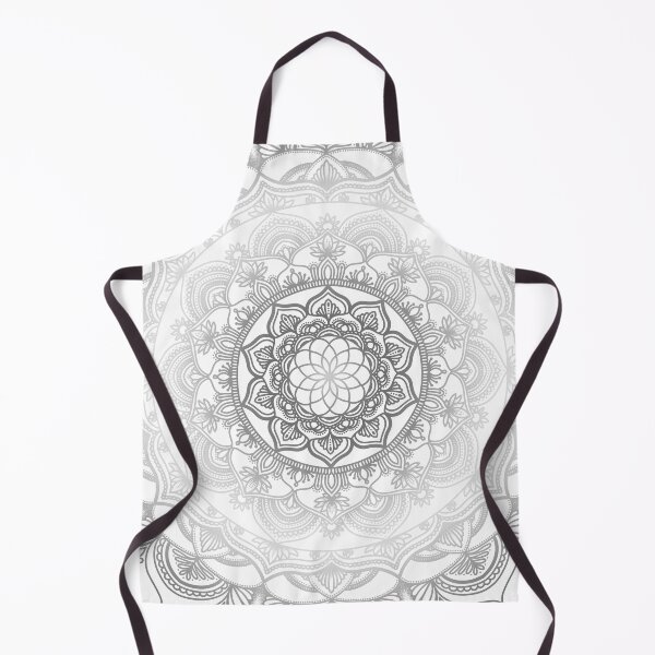 Item preview, Silver floral detailed bohemian mandala designed and sold by felinefeelings.