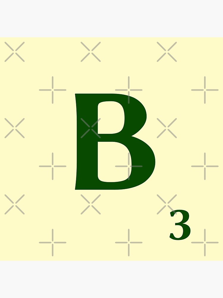 Imagen 5 de 5, Posavasos (lote de 4) con la obra Ficha de Scrabble de la B de 3 puntos, diseñada y vendida por fgrdisseny.
