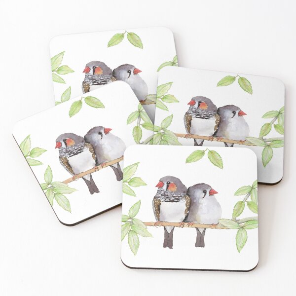 Item preview,  Sweet couple of zebra finches designed and sold by Bwiselizzy.