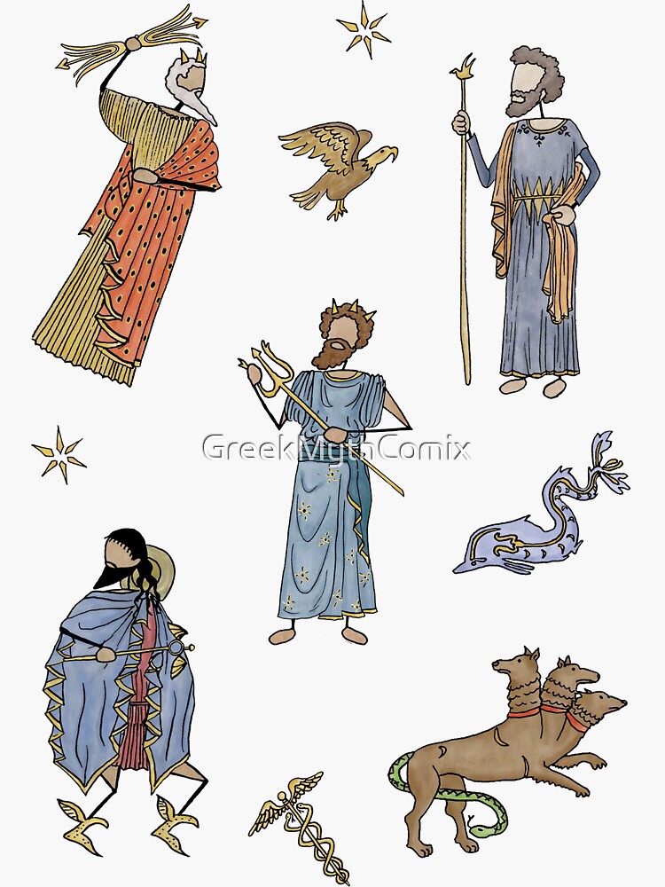 Gods Of Greek Mythology Sticker