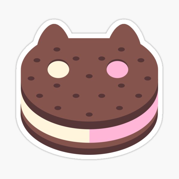 "Cookie Cat" Sticker for Sale by haberdasher92 Redbubble
