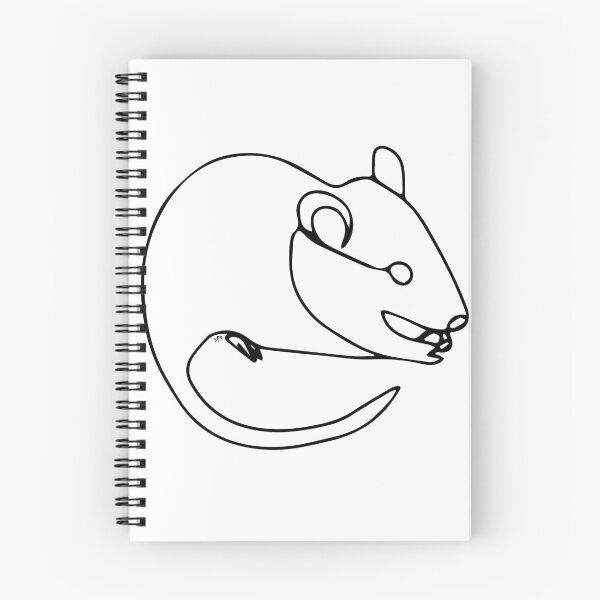 Item preview, cat and rat in single line drawing (continuous line drawing) designed and sold by Mohes-art.