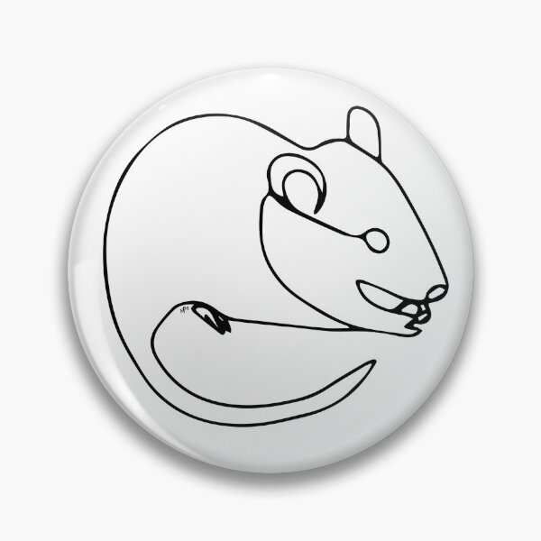Item preview, cat and rat in single line drawing (continuous line drawing) designed and sold by Mohes-art.