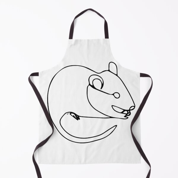 Item preview, cat and rat in single line drawing (continuous line drawing) designed and sold by Mohes-art.