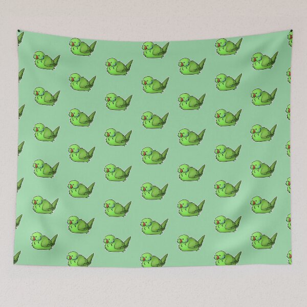 Item preview, Ring-necked Parakeet green designed and sold by Suvillyon.