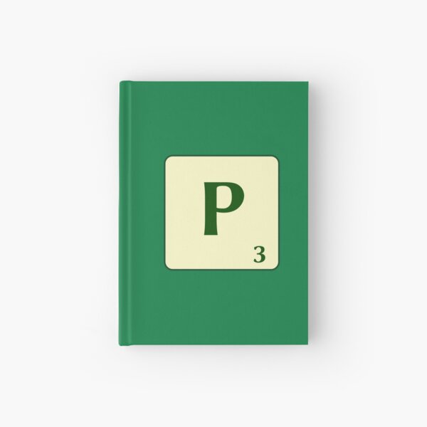 Ficha de Scrabble de la P de 3 puntos Cuaderno de tapa dura