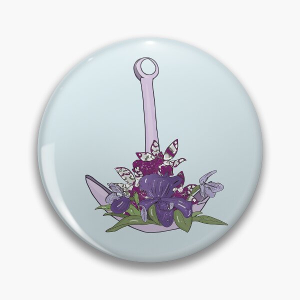Item preview, fiolet anchor in flowers designed and sold by Anastasiia Yurevych.