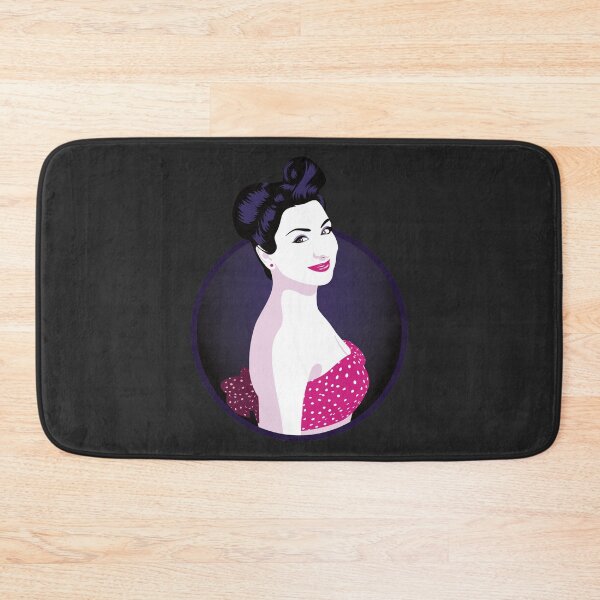 Item preview, Pin Up Girl | Louisa - Pink & Purple (Dark Background) designed and sold by ladyfacecreates.