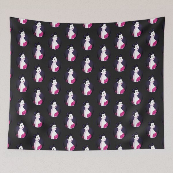 Item preview, Pin Up Girl | Louisa - Pink & Purple (Dark Background) designed and sold by ladyfacecreates.
