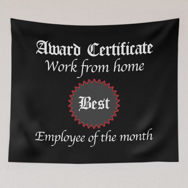 Item preview, Work From Home Best Employee Of The Month Award Certificate designed and sold by henrymencia.