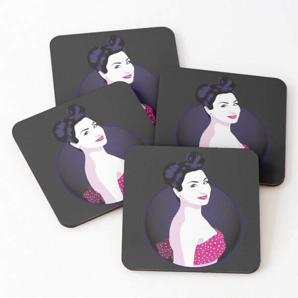 Item preview, Pin Up Girl | Louisa - Pink & Purple (Dark Background) designed and sold by ladyfacecreates.