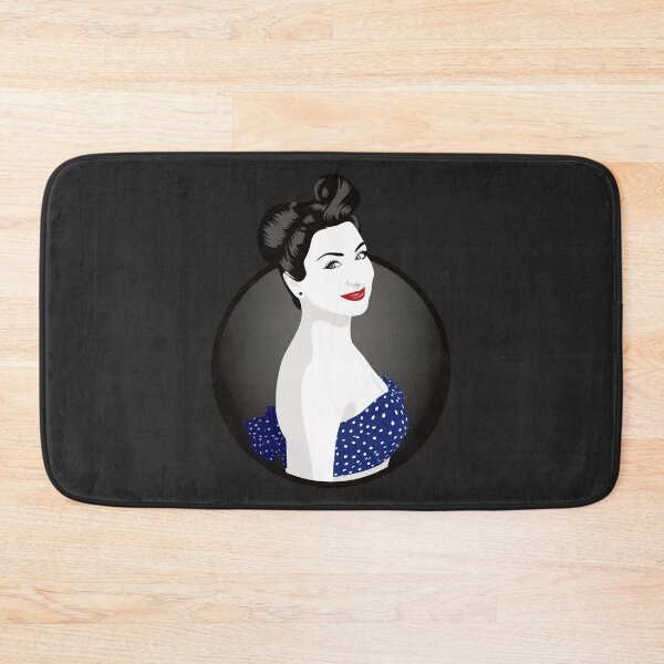 Item preview, Pin Up Girl | Louisa - Blue & Grey (Dark Background) designed and sold by ladyfacecreates.
