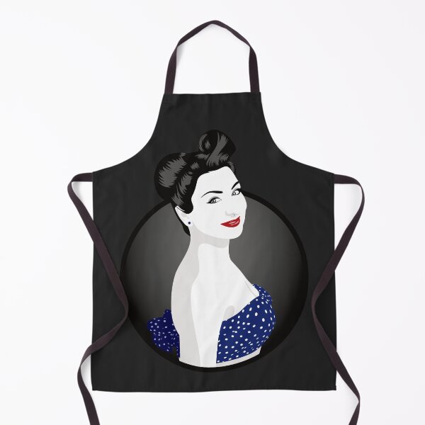 Item preview, Pin Up Girl | Louisa - Blue & Grey (Dark Background) designed and sold by ladyfacecreates.