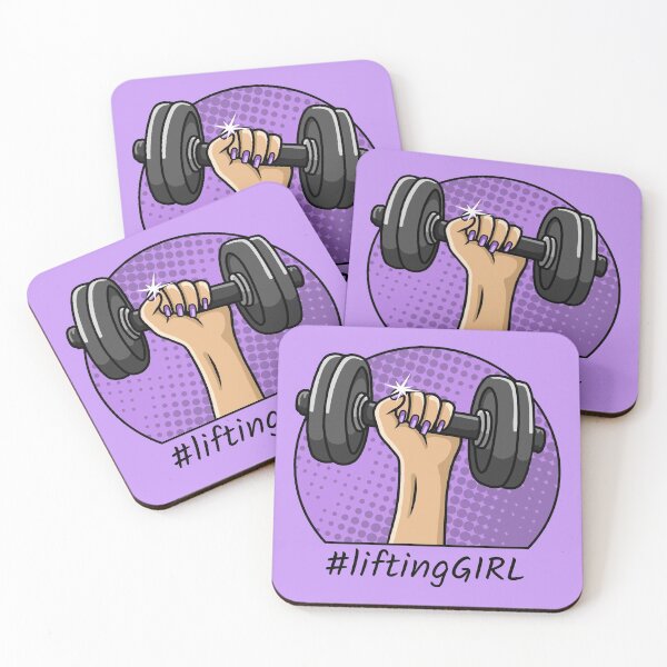 Item preview, Lifting girl dumbbell workout funny illustration designed and sold by ARTemyzz.