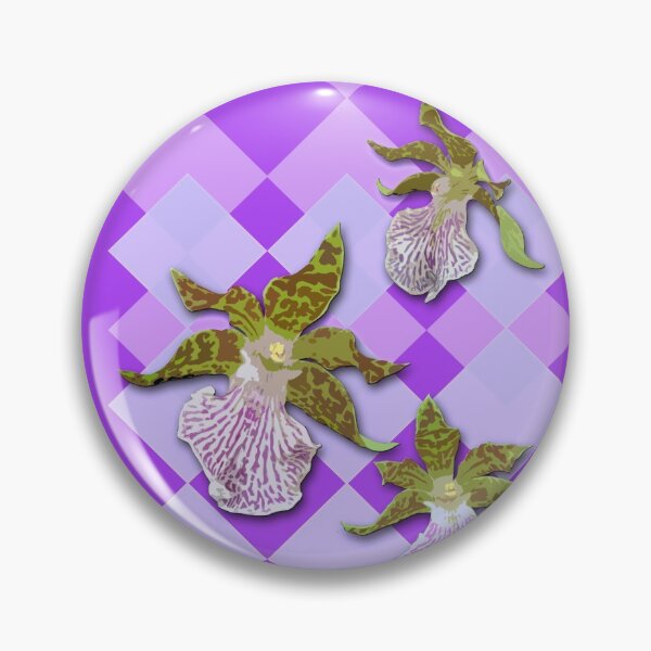 Item preview, Tiger Orchids Purple Harlequin Checkers designed and sold by SpiritGifts.