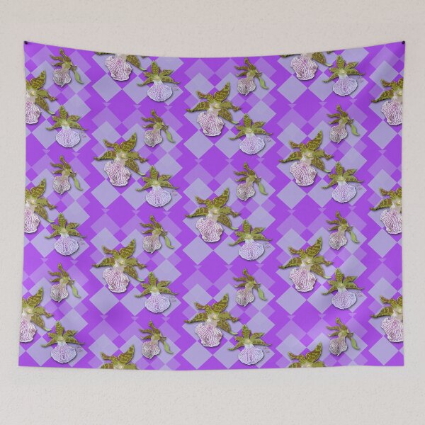 Item preview, Tiger Orchids Purple Harlequin Checkers designed and sold by SpiritGifts.