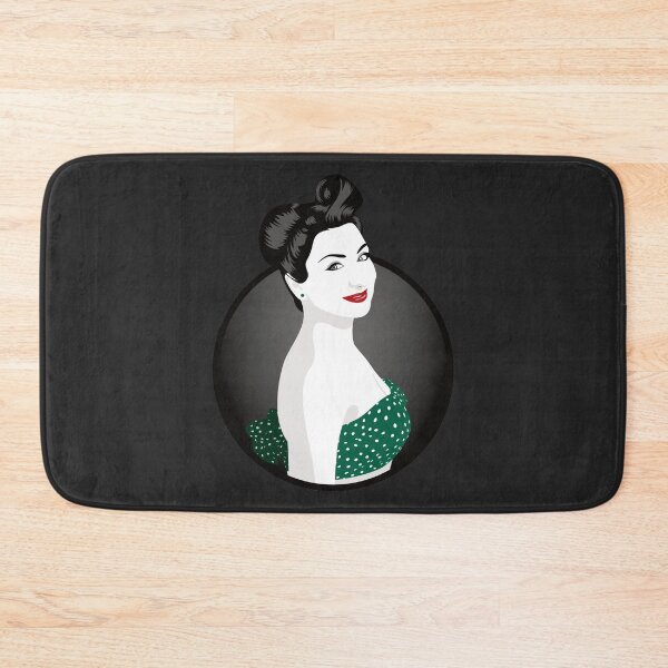 Item preview, Pin Up Girl | Louisa - Green & Grey (Dark Background) designed and sold by ladyfacecreates.