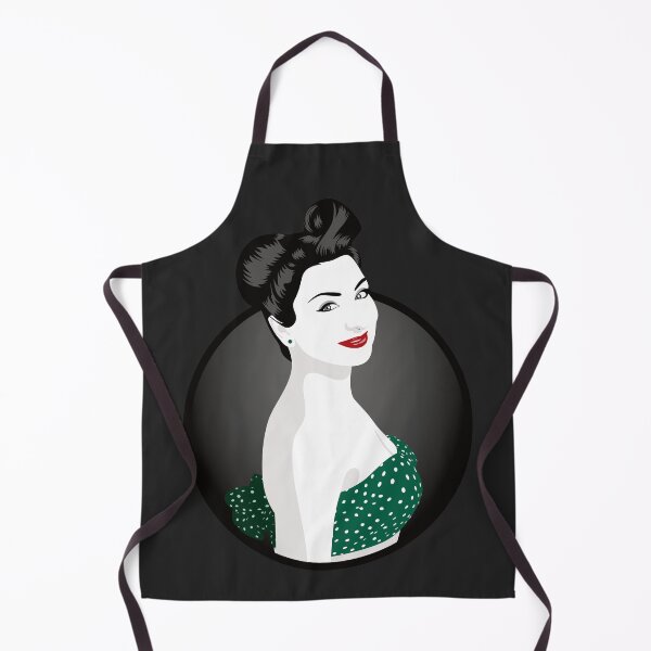 Item preview, Pin Up Girl | Louisa - Green & Grey (Dark Background) designed and sold by ladyfacecreates.