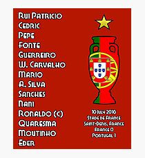 Portugal Euro 2016 Champions Final Squad Photographic Print