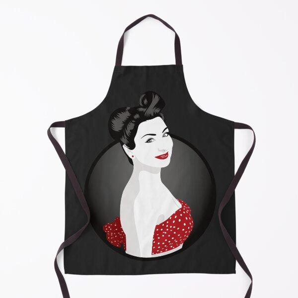 Item preview, Pin Up Girl | Louisa - Red & Grey (Dark Background) designed and sold by ladyfacecreates.