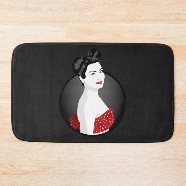 Item preview, Pin Up Girl | Louisa - Red & Grey (Dark Background) designed and sold by ladyfacecreates.