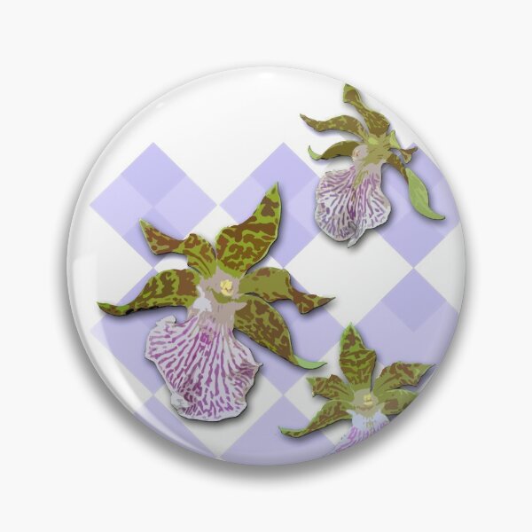Item preview, Tiger Orchids Purple Harlequin Checkers White designed and sold by SpiritGifts.