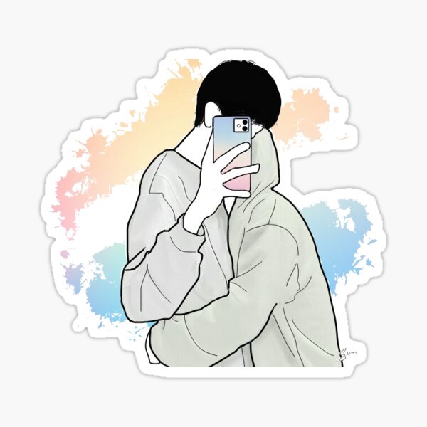Couple gays #2 LINEART Sticker