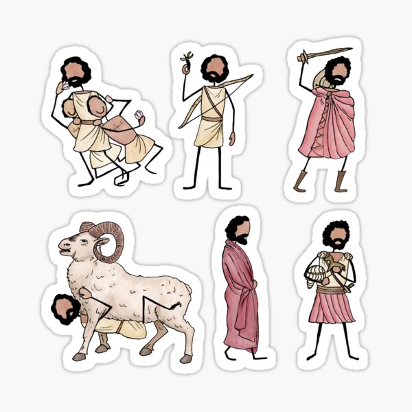 Greek Myth Comix - ODYSSEUS stickers 2 Sticker