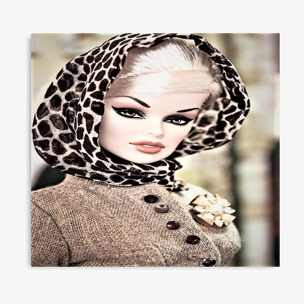 scarf vintage diva doll fashion barbie print mask 