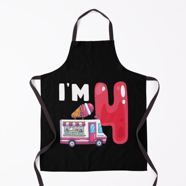 Ice Cream Trucks Aprons Redbubble - ice cream truck menu 4 roblox