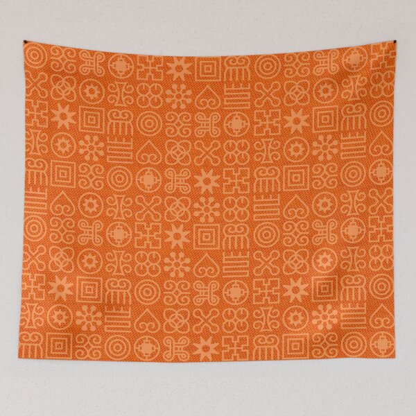 Item preview, Multi-Pattern Afri-Aztec Burnt Orange Fabric Textured Effect Boho Aesthetics design [#166] designed and sold by AfriStyleUK.