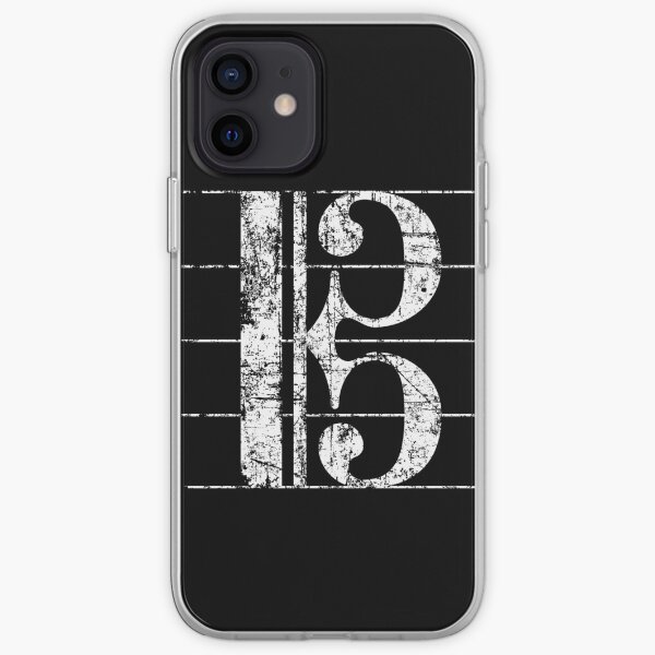 Alto Clef, Viola Key Sheet Lines Vintage White iPhone Soft Case