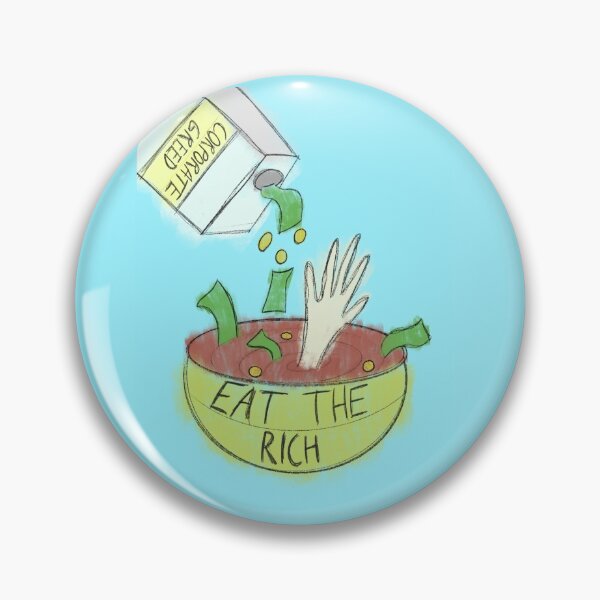 Item preview, eat the rich with corporate greed milk print designed and sold by keffalump.