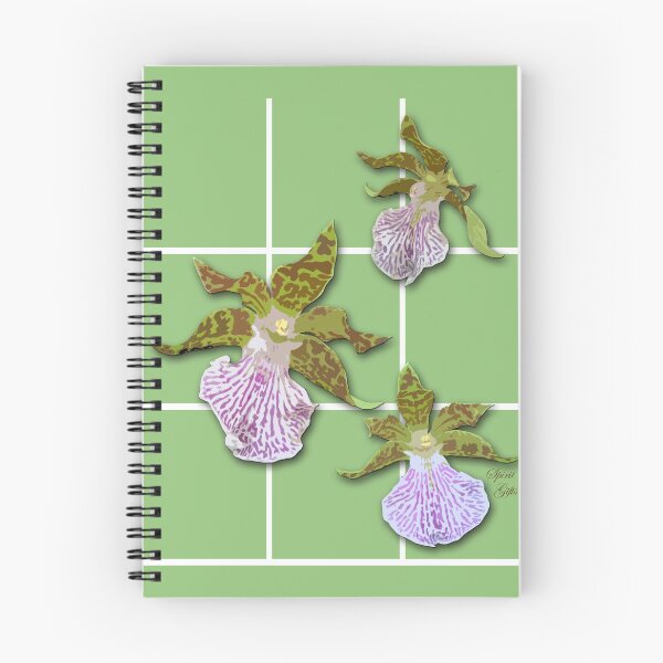 Artikelvorschau, Tiger Orchideen Pastellgrün Weiße Linien entworfen und verkauft von SpiritGifts.