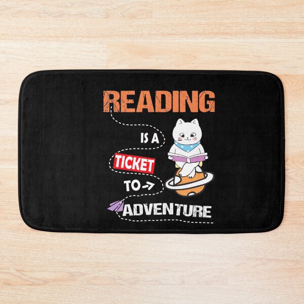 Item preview, Reading is a Ticket to Adventure Cool Book Lovers Co. designed and sold by RS-Collections.
